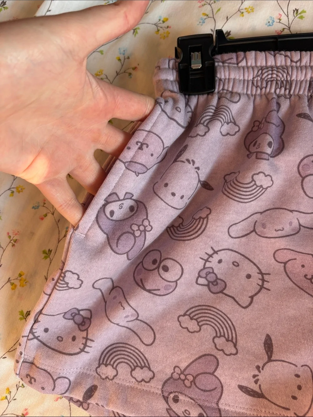 Lavender Graphic Hello Kitty and Friends Print Women’s Shorts - XS. NWT